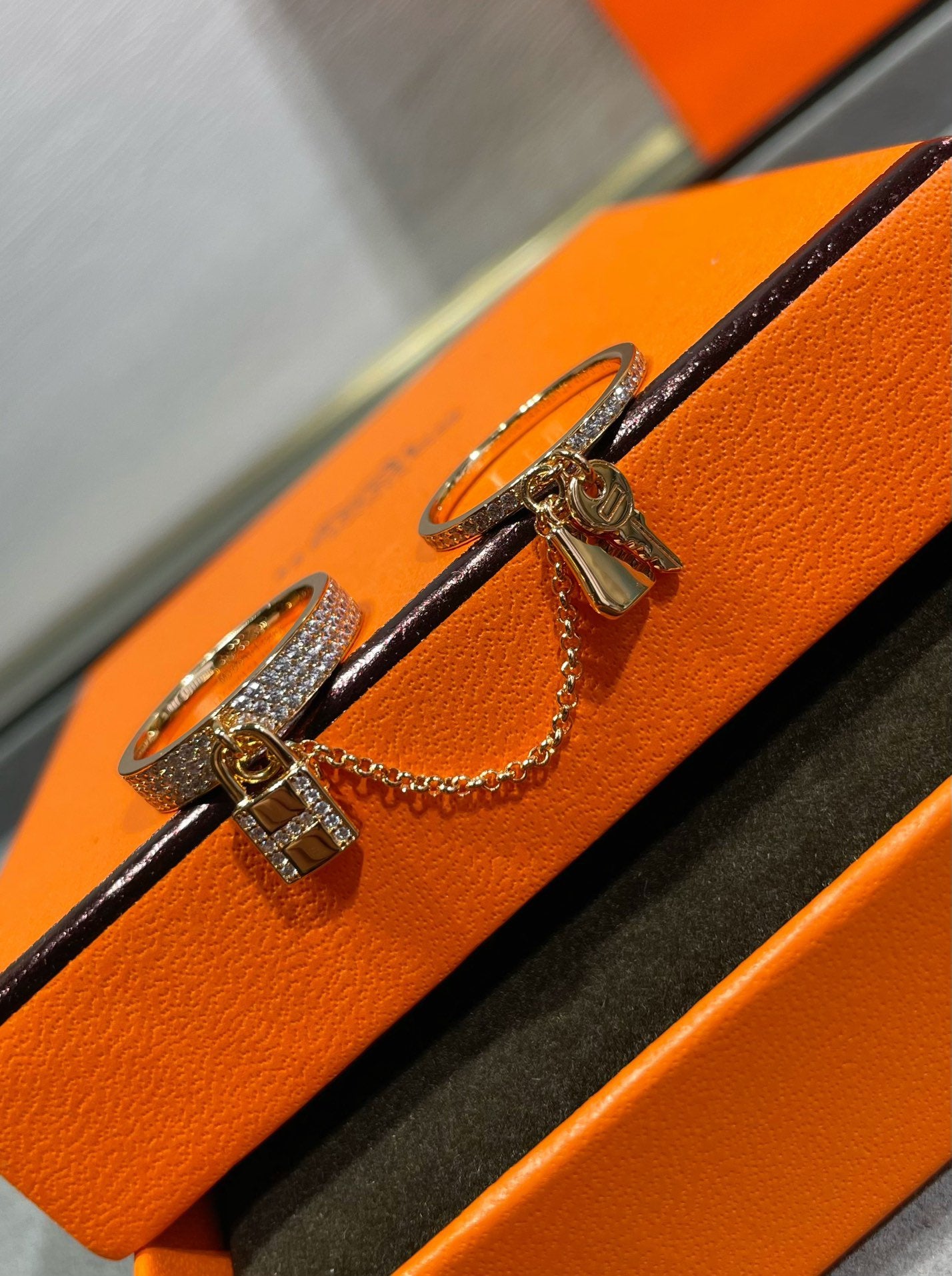 [Violet JW]HM KELLY CLOCHETTE DOUBLE RING IN  WITH DIAMONDS