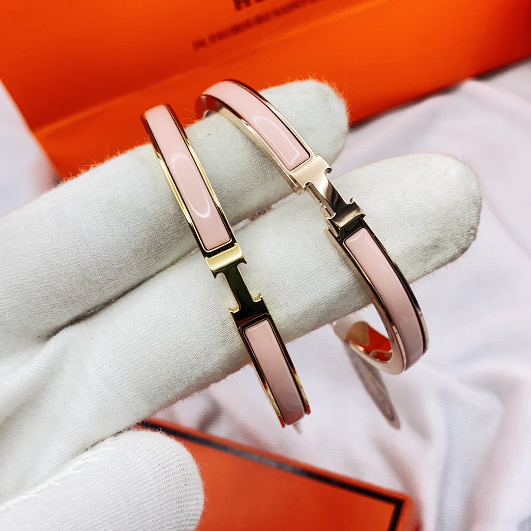 [Violet JW]CLASSIC HM CLIC  PINK 8MM ENAMEL BRACELET