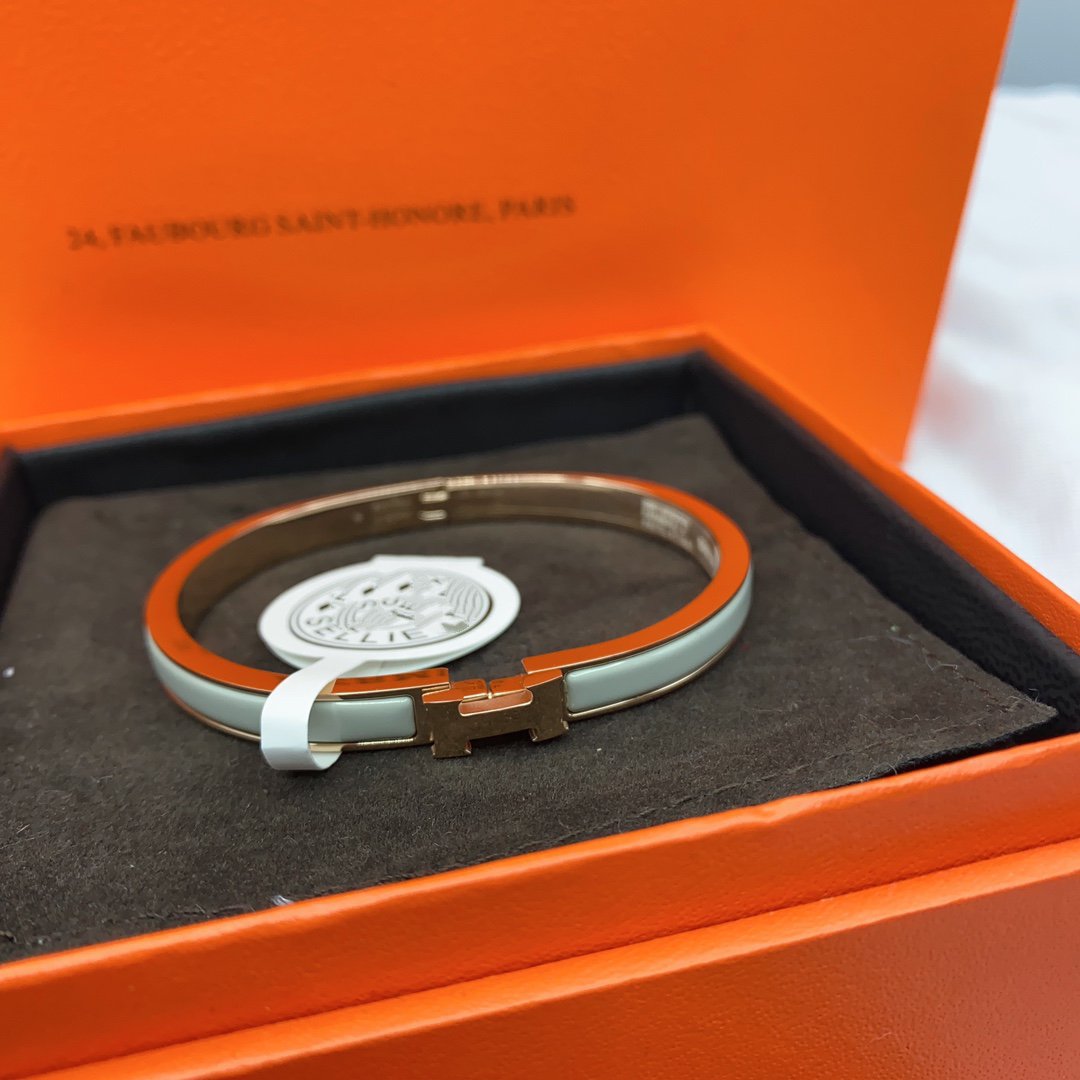 [Violet JW]CLASSIC HM CLIC GREEN 8MM ENAMEL BRACELET