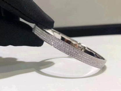 [Violet JW]HM KELLY BRACELET IN SILVER AND FULL PAVE DIAMOND