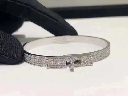 [Violet JW]HM KELLY BRACELET IN SILVER AND FULL PAVE DIAMOND