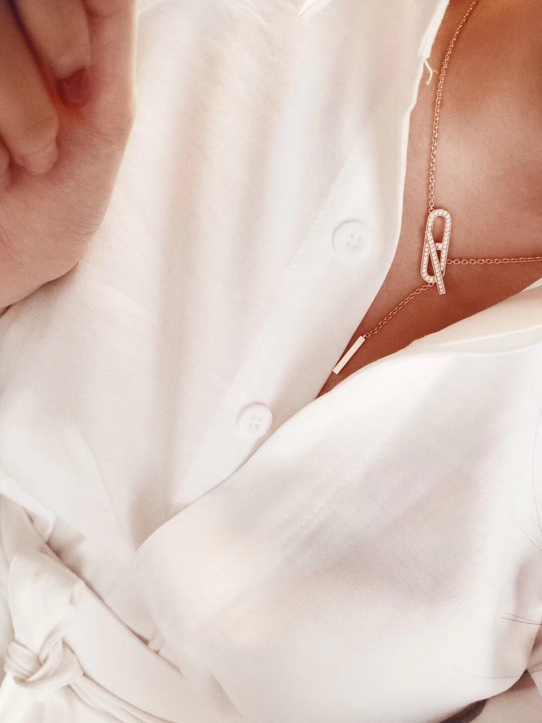 [Violet JW]HM FIRE PIG NOSE NECKLACE TRENDY STREET