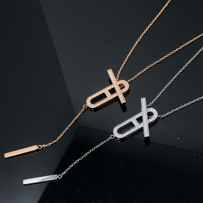 [Violet JW]HM NECKLACE PLATINUM ROSE GOLD DIAMOND