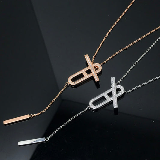 [Violet JW]HM NECKLACE PLATINUM ROSE GOLD DIAMOND