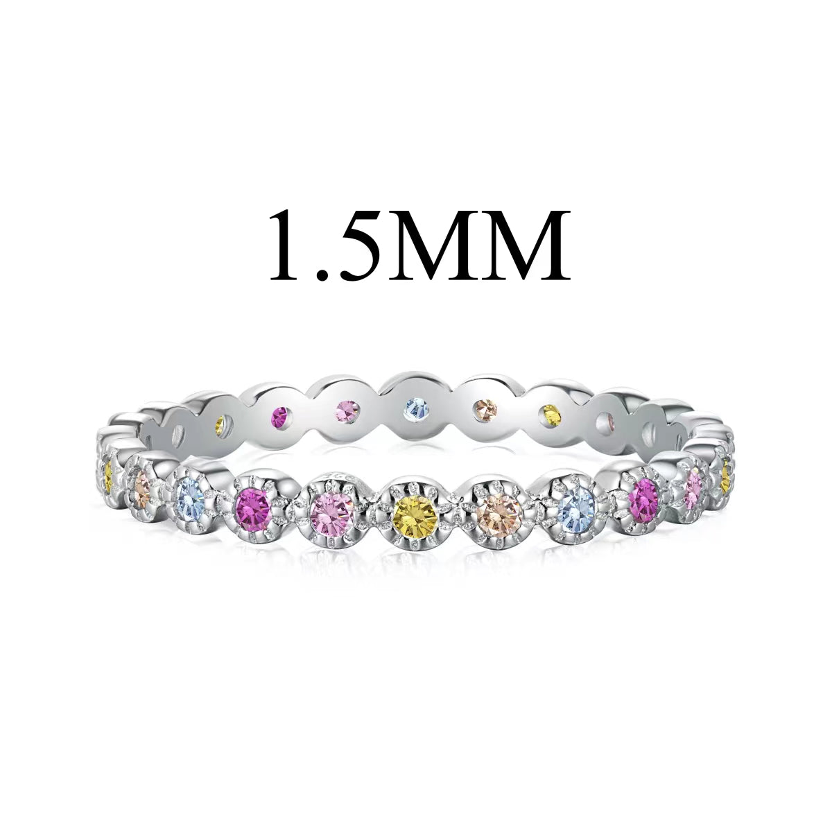 [Violet JW]Radiant Sparkling Round Cut Daily Ring