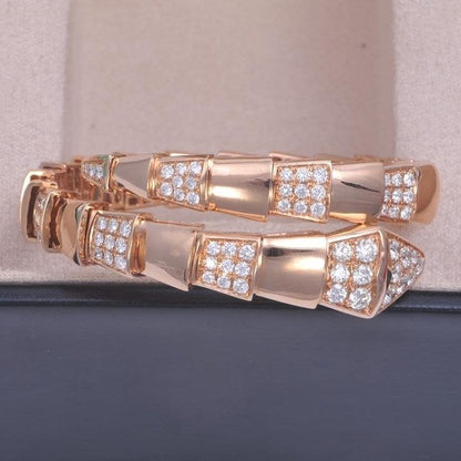[Violet JW]SERPENTI WIDE BRACELET PINK GOLD DIAMOND