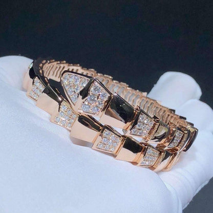 [Violet JW]SERPENTI WIDE BRACELET PINK GOLD DIAMOND