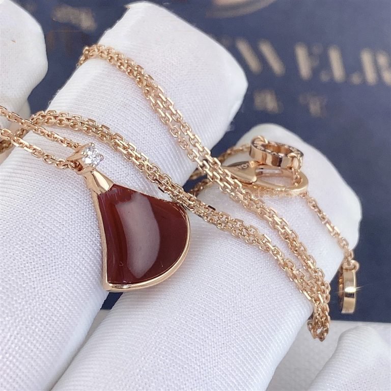 [Violet JW]DREAM NECKLACE CARNELIAN 1 DIAMOND
