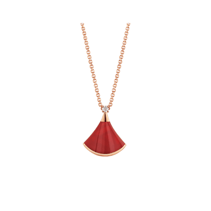 [Violet JW]DREAM NECKLACE CARNELIAN 1 DIAMOND