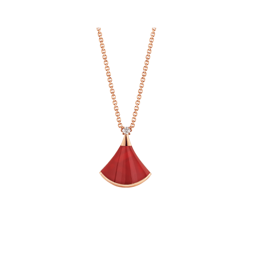 [Violet JW]DREAM NECKLACE CARNELIAN 1 DIAMOND