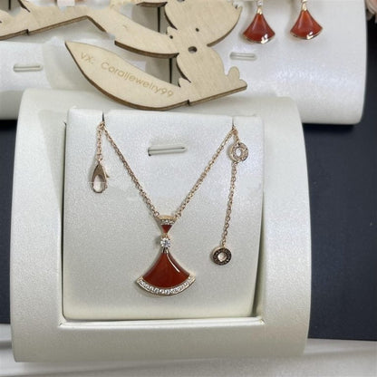 [Violet JW]DREAM NECKLACE CARNELIAN DIAMOND