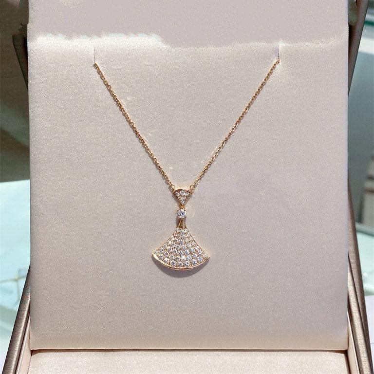 [Violet JW]DREAM NECKLACE PINK GOLD FULL DIAMOND