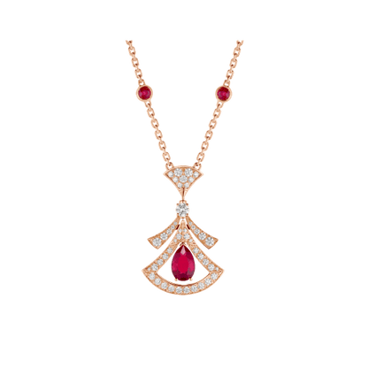[Violet JW]DREAM NECKLACE CARNELIAN DIAMOND PINK GOLD