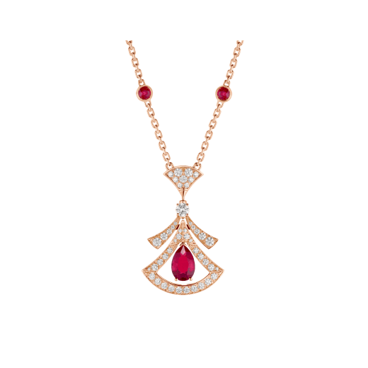 [Violet JW]DREAM NECKLACE CARNELIAN DIAMOND PINK GOLD