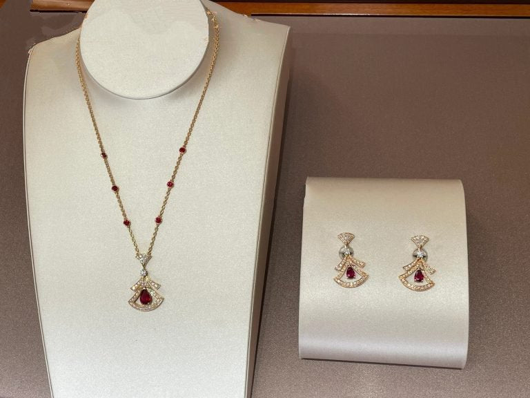[Violet JW]DREAM NECKLACE CARNELIAN DIAMOND PINK GOLD
