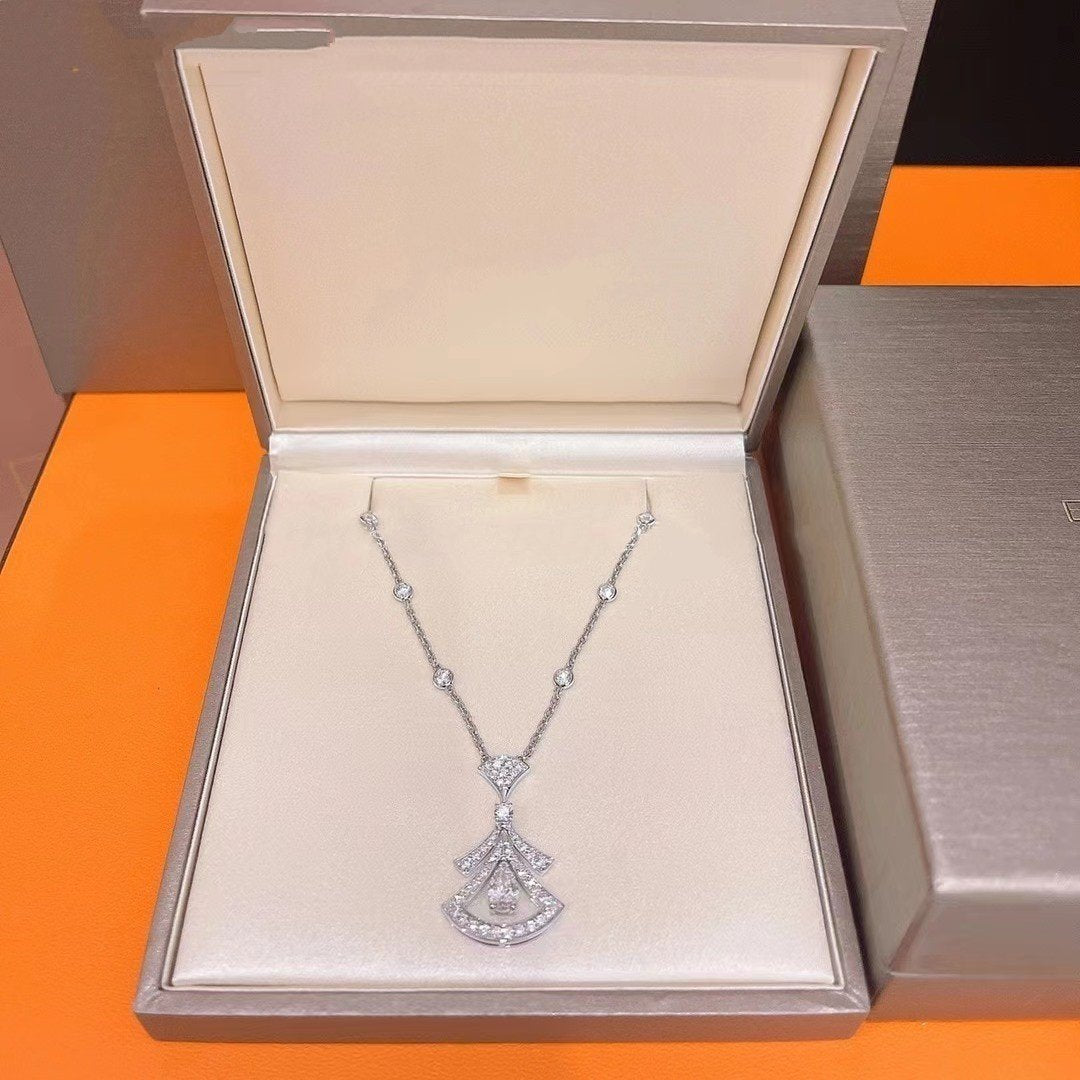 [Violet JW]DREAM NECKLACE WHITE DIAMOND SILVER