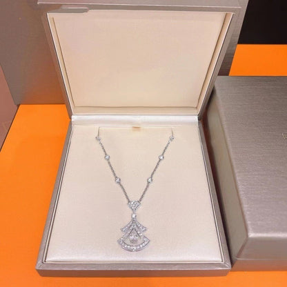 [Violet JW]DREAM NECKLACE WHITE DIAMOND SILVER