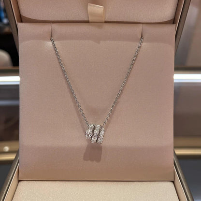 [Violet JW]SERPENTI  NECKLACE DOUBLE RING DIAMOND
