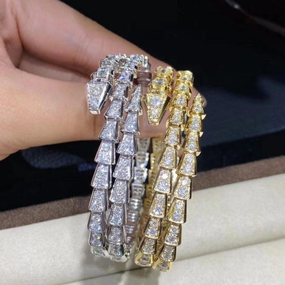 [Violet JW]SERPENTI BRACELET GOLD DIAMOND DOUBLE ROW