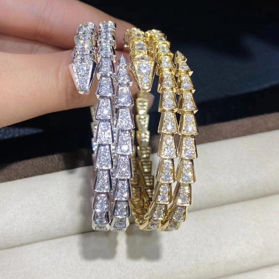 [Violet JW]SERPENTI BRACELET GOLD DIAMOND DOUBLE ROW