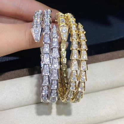 [Violet JW]SERPENTI BRACELET GOLD DIAMOND DOUBLE ROW