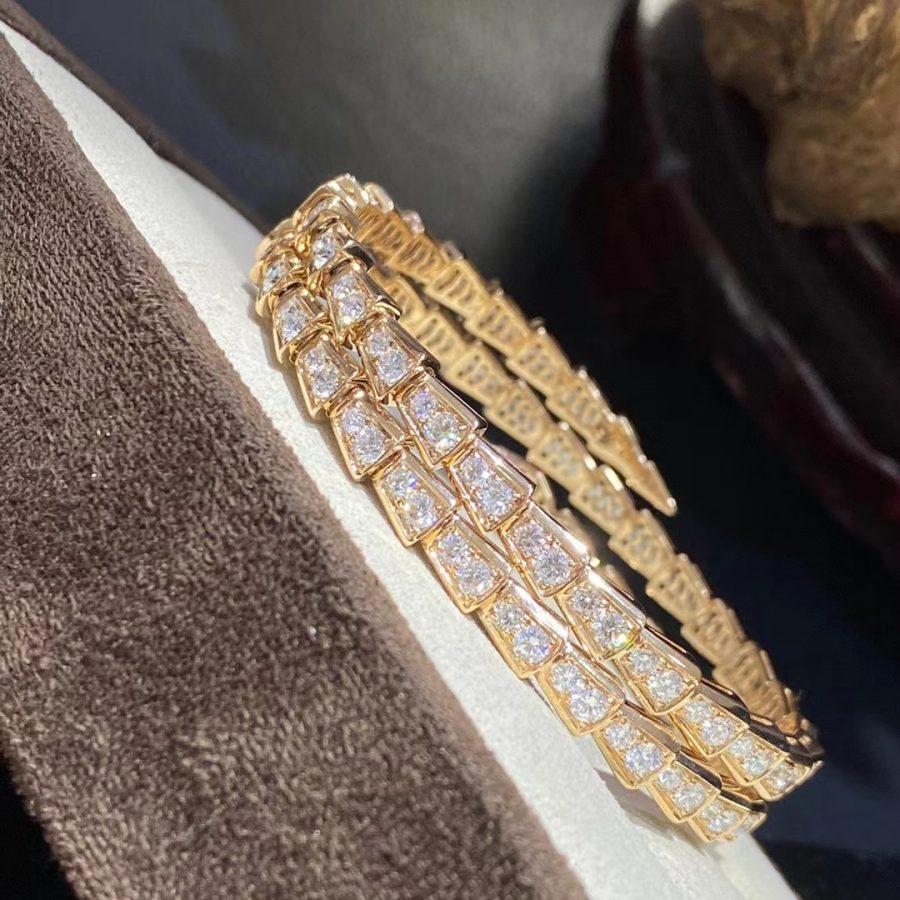 [Violet JW]SERPENTI BRACELET GOLD DIAMOND DOUBLE ROW