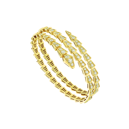 [Violet JW]SERPENTI BRACELET GOLD DIAMOND DOUBLE ROW