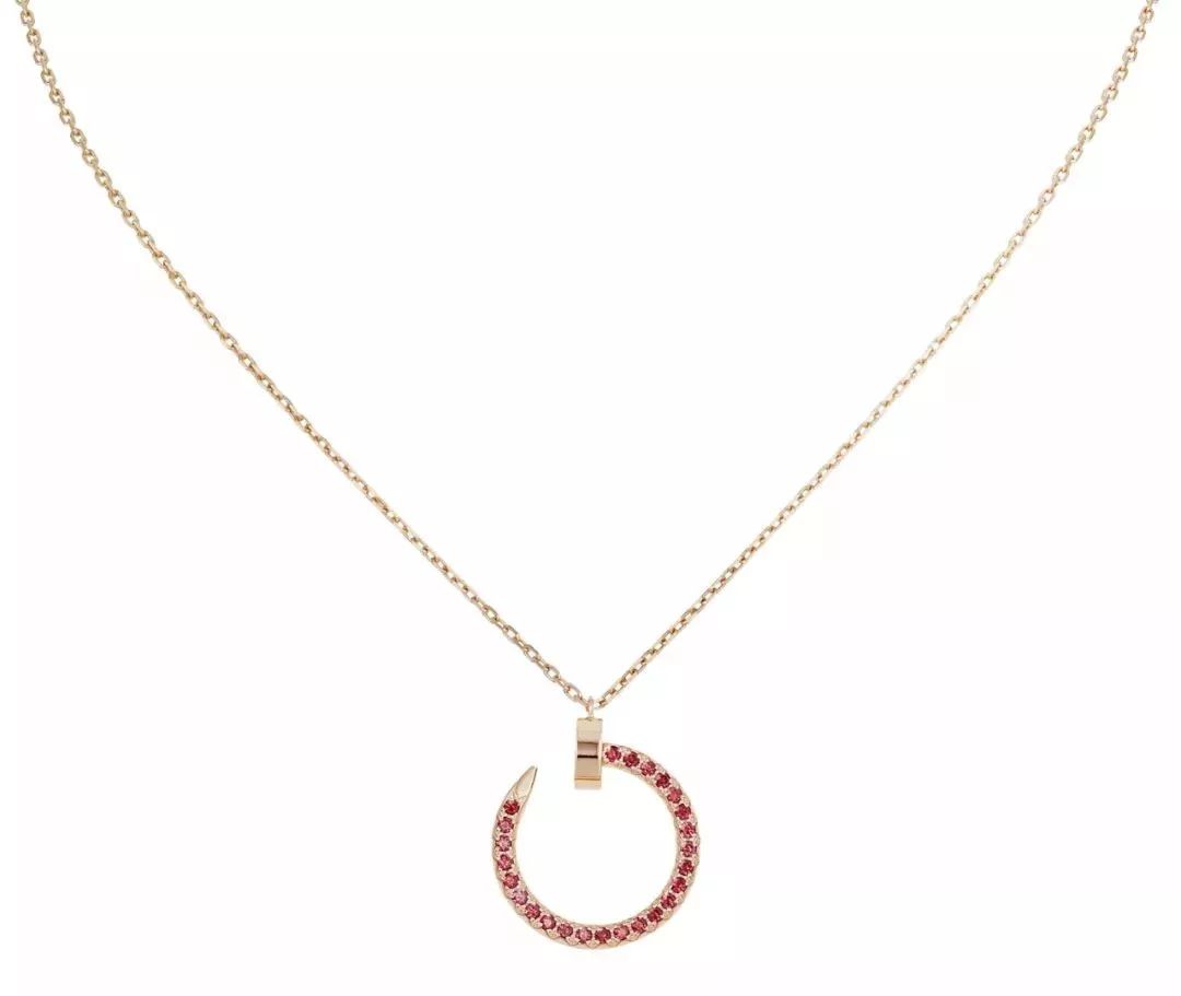 [Violet JW]JUSTE NECKLACE GOLD RED DIAMONDS