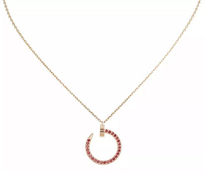 [Violet JW]JUSTE NECKLACE GOLD RED DIAMONDS