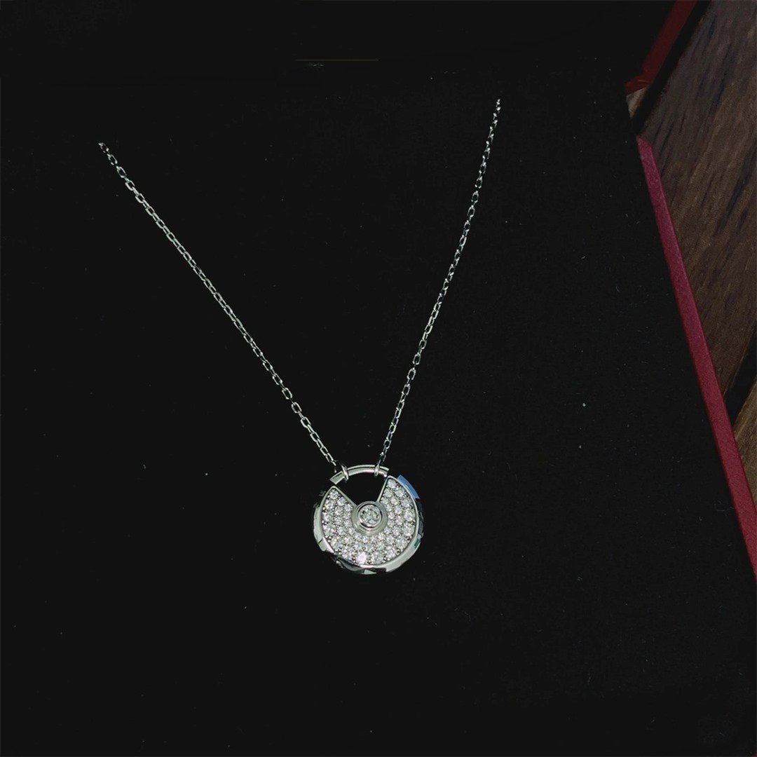 [Violet JW]AMULETTE SILVER FULL DIAMOND NECKLACE