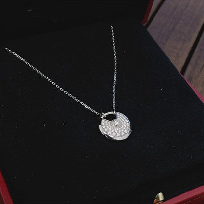 [Violet JW]AMULETTE SILVER FULL DIAMOND NECKLACE