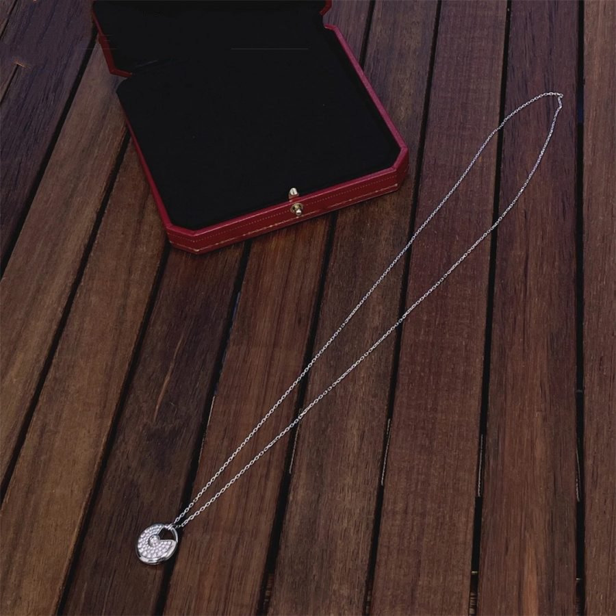 [Violet JW]AMULETTE SILVER FULL DIAMOND NECKLACE