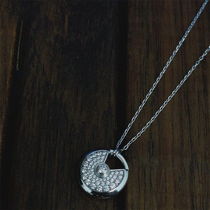 [Violet JW]AMULETTE SILVER FULL DIAMOND NECKLACE