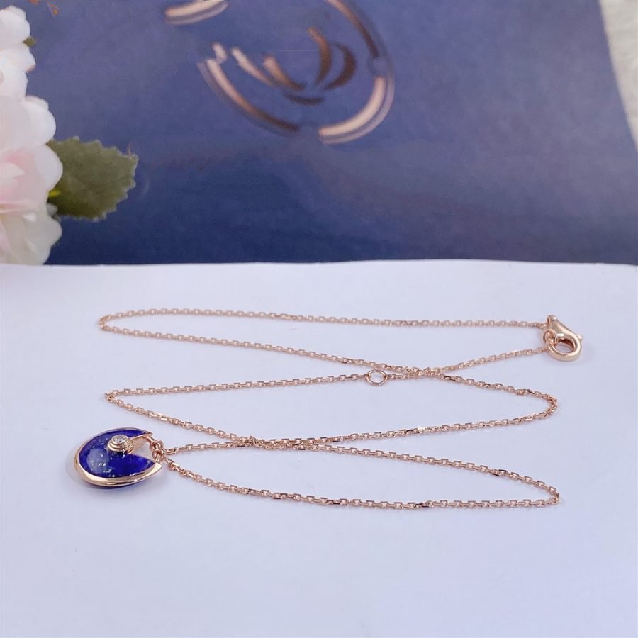 [Violet JW]AMULETTE ROSE GOLD AGATE NECKLACE