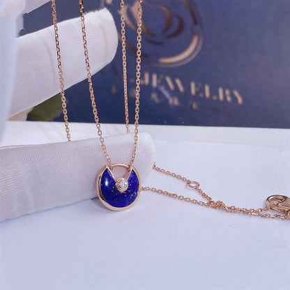 [Violet JW]AMULETTE ROSE GOLD AGATE NECKLACE