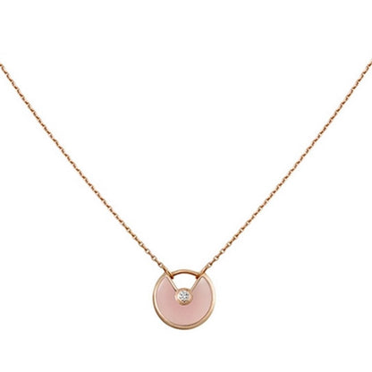 [Violet JW]AMULETTE ROSE GOLD PINK MOP NECKLACE