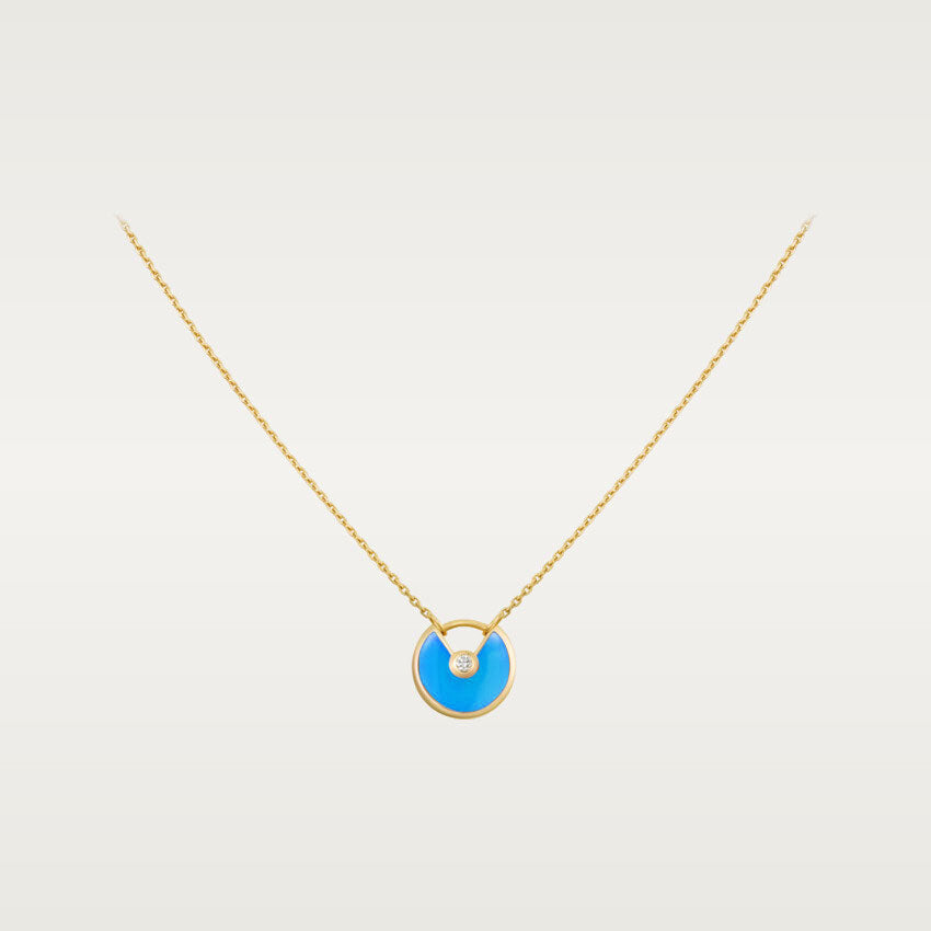 [Violet JW]AMULETTE GOLD TURQUOISE NECKLACE