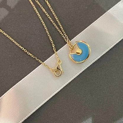 [Violet JW]AMULETTE GOLD TURQUOISE NECKLACE