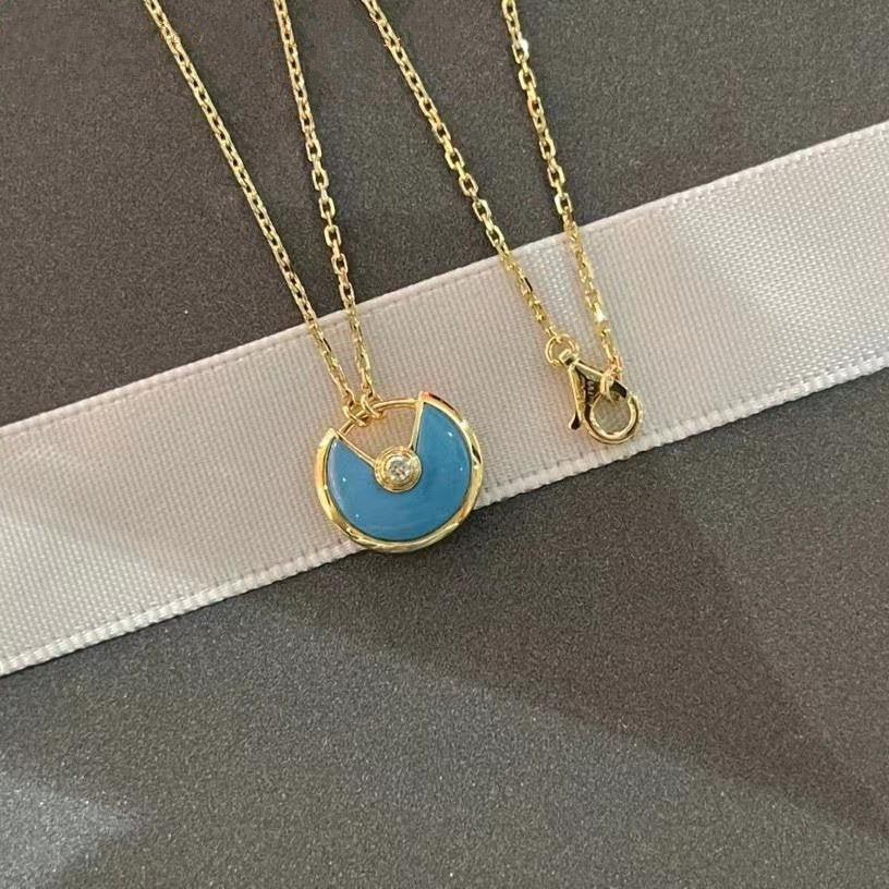 [Violet JW]AMULETTE GOLD TURQUOISE NECKLACE
