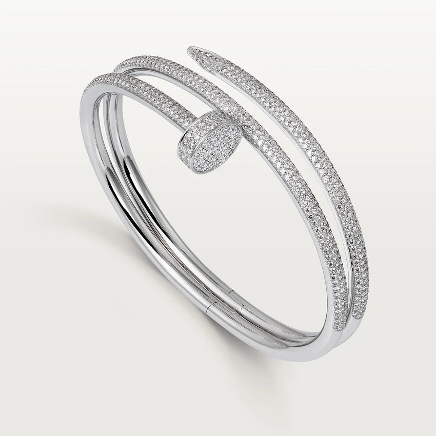 [Violet JW]JUSTE BRACELET 3.5MM DOUBLE ROWS SILVER DIAMOND