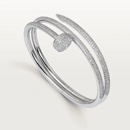 [Violet JW]JUSTE BRACELET 3.5MM DOUBLE ROWS SILVER DIAMOND