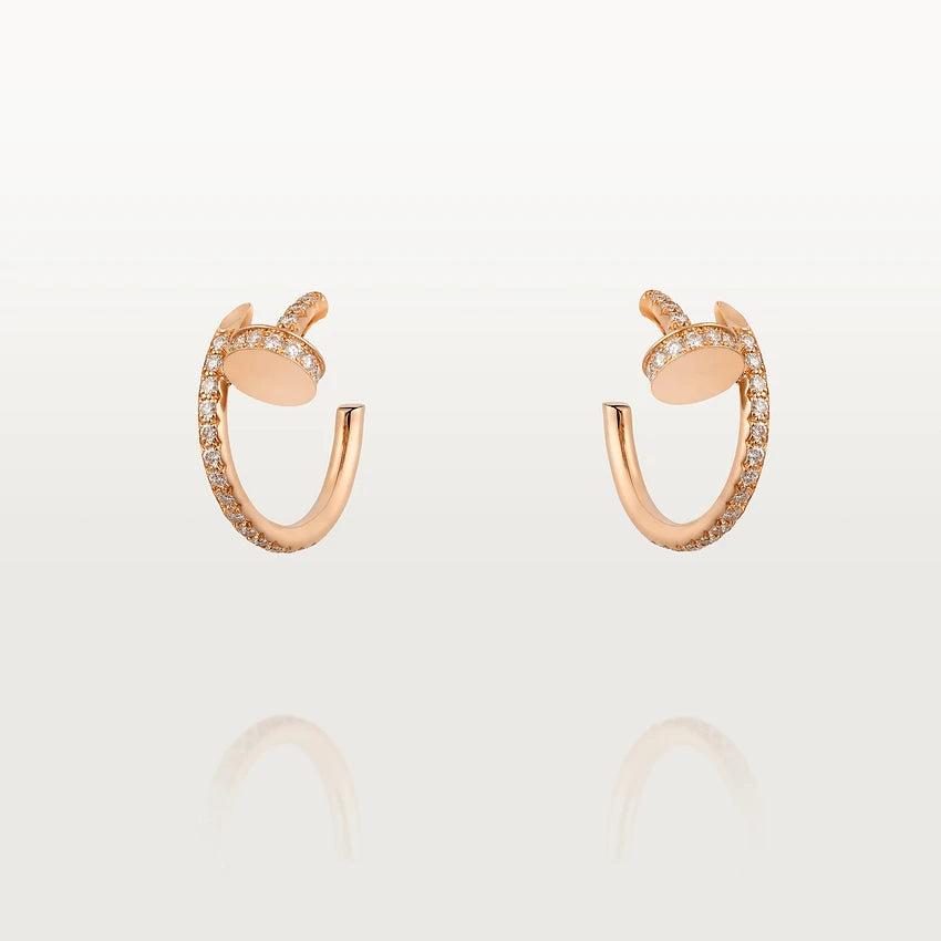 [Violet JW]JUSTE EARRINGS 12.75MM PINK GOLD DIAMOND