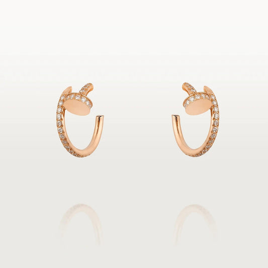 [Violet JW]JUSTE EARRINGS 12.75MM PINK GOLD DIAMOND