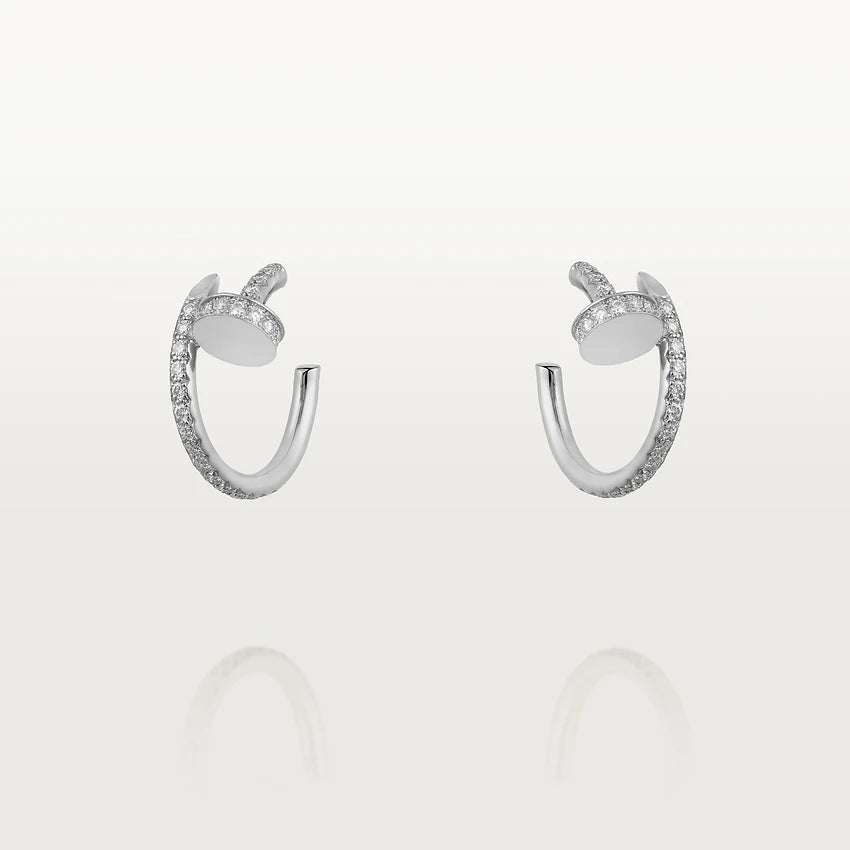 [Violet JW]JUSTE EARRINGS 12.75MM SILVER DIAMOND