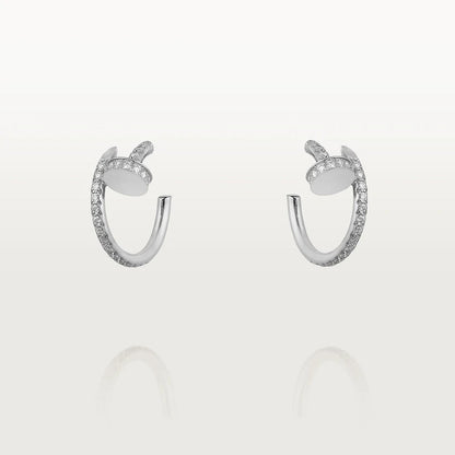 [Violet JW]JUSTE EARRINGS 12.75MM SILVER DIAMOND
