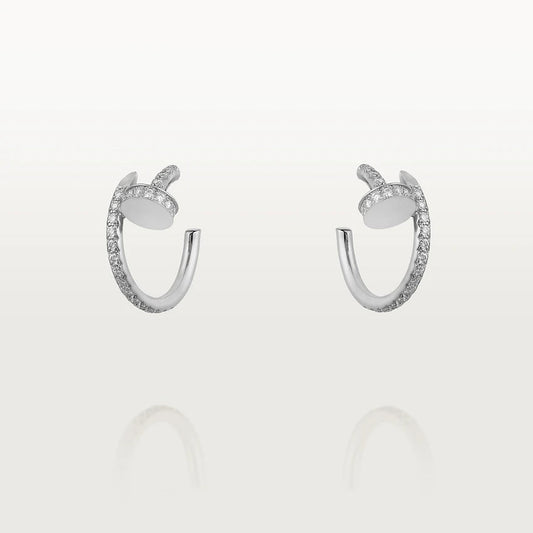 [Violet JW]JUSTE EARRINGS 12.75MM SILVER DIAMOND