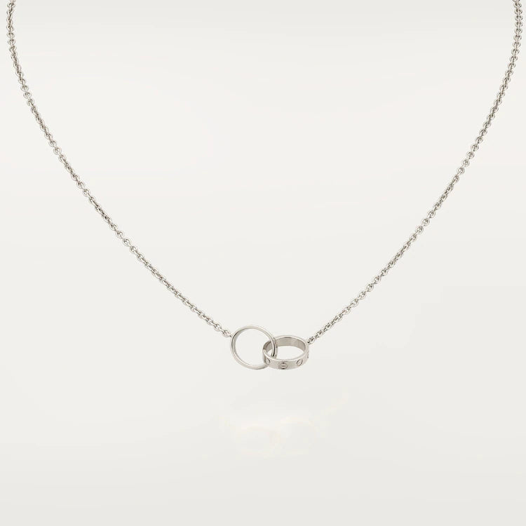 [Violet JW]LOVE NECKLACE PINK GOLD AND SILVER