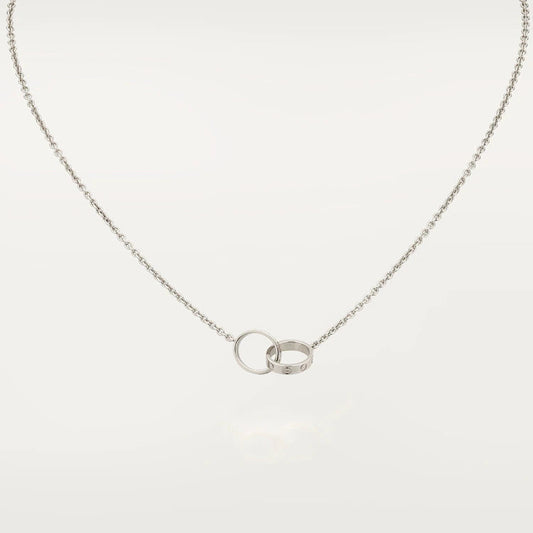 [Violet JW]LOVE NECKLACE PINK GOLD AND SILVER