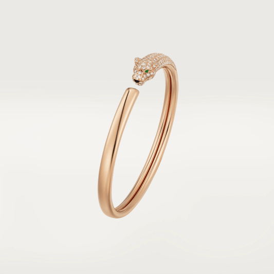 [Violet JW]PANTHERE ROSE GOLD DIAMOND OPEN BRACELET