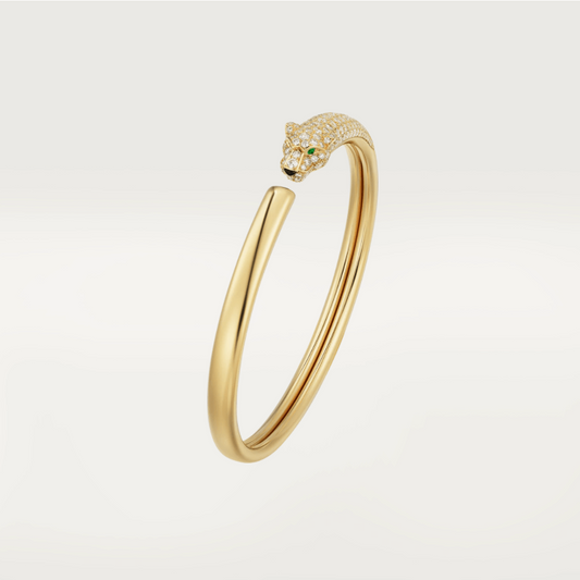 [Violet JW]PANTHERE GOLD DIAMOND OPEN BRACELET